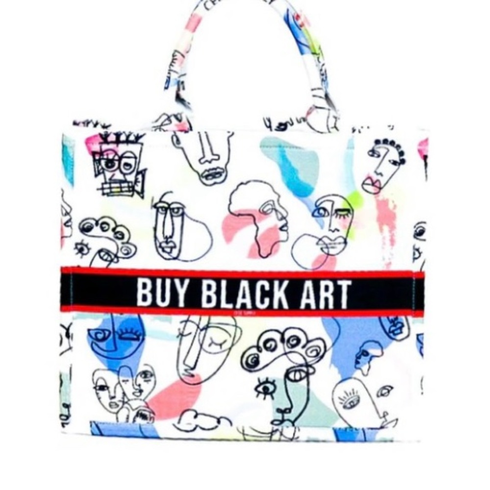 Cede Supply Co ‘Buy Black Art’ tote Colorful Tote Bag NEW